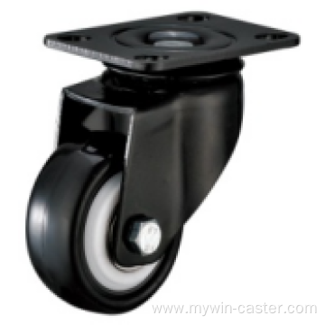 4 Inch Plate Swivel PVC Material Small Caster